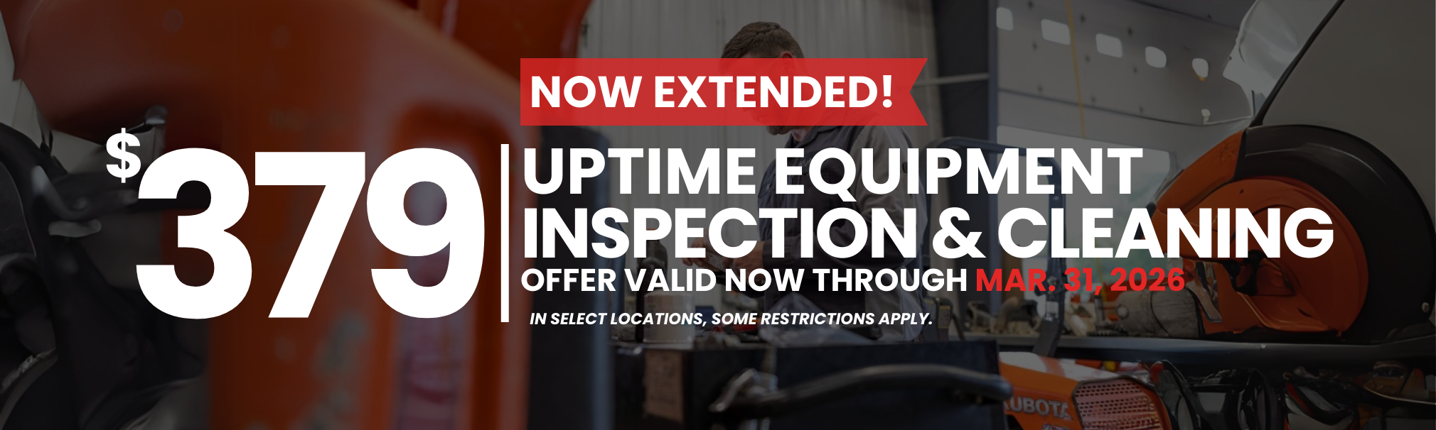 Now Extended Inspection & cleaning promotion