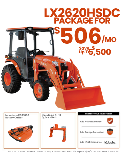 2026 Kubota L2620HSCD Compact Tractor with Cab with heat and air